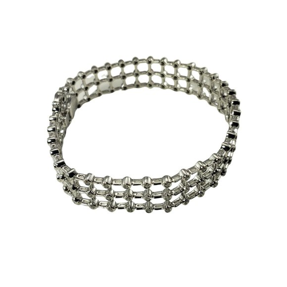 Vintage 18 Karat White Gold and Diamond Bracelet #11921 - Picture 3 of 8